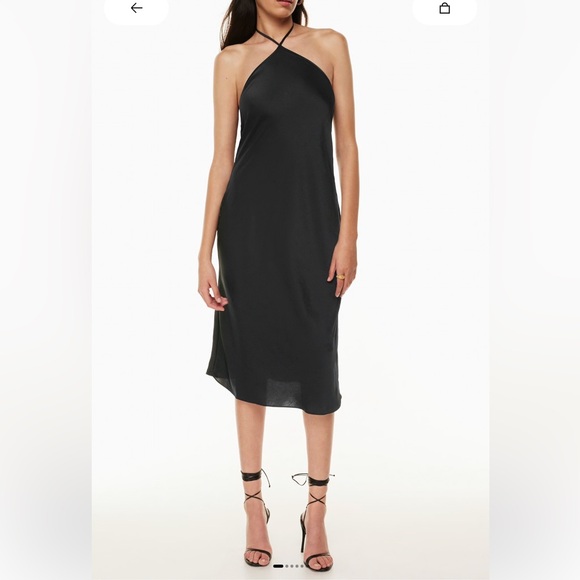 Wilfred Dresses & Skirts - Aritzia Wilfred black satin slip dress size S